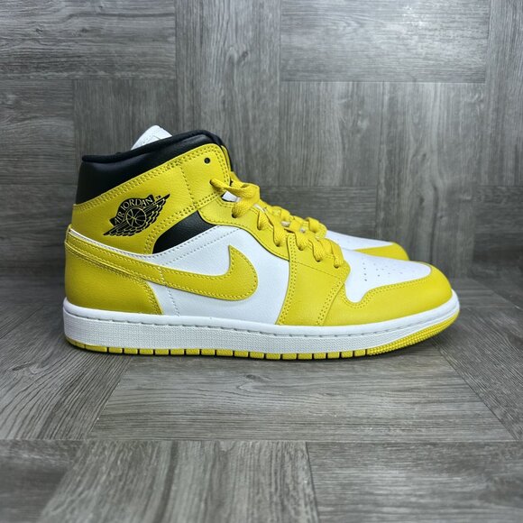 Jordan 1 Mid Women's size 10 Vivid Sulfur Shoes BQ6472-170 - Picture 1 of 8